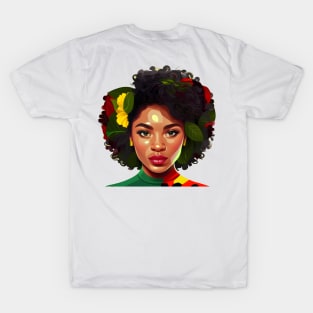 I Am Black History & Excellence Hair Word Art T-Shirt T-Shirt